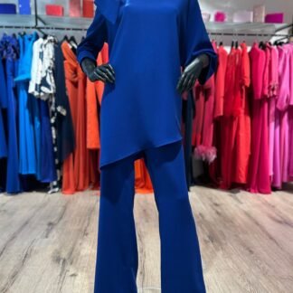 Conjunto casaca y pantalón cobalto